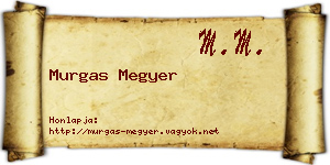 Murgas Megyer névjegykártya